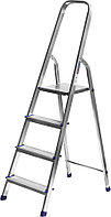 Лестница стремянка, Сибин, 4 ступен.., алюминий, максимальная нагрузка 150 кг (38801-4)