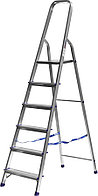 Лестница стремянка, Сибин, 6 ступен.., алюминий, максимальная нагрузка 150 кг (38801-6)