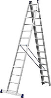 Лестница универс. трехсекционная Сибин, 3 х 13 (секц../ступен..), алюминий, макс нагрузка 150 кг (38833-13)