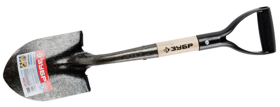 Автомобильная лопата Завидово, ЗУБР, 210х150х660 мм, штыковая, деревянный черенок, с рукояткой (39355_z01), фото 2