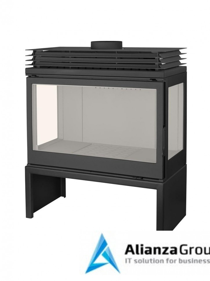 Печь-камин Liseo Castiron LCI 9 GFLR Stove, два боковых стекла