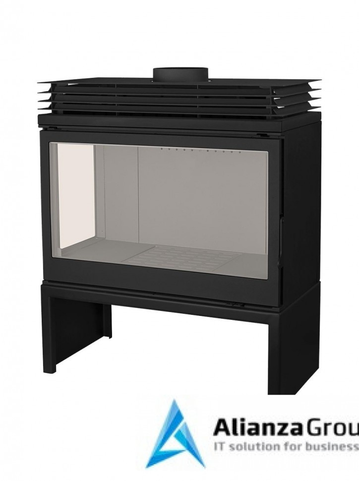 Печь-камин Liseo Castiron LCI 9 GFL Stove, стекло слева