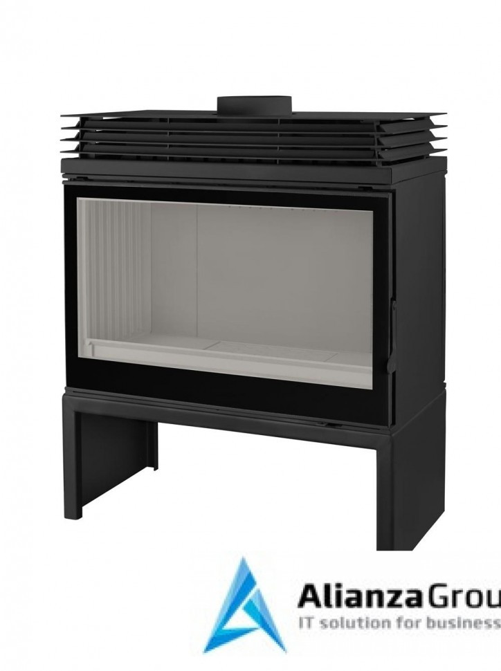 Печь-камин Liseo Castiron LCI 9 GF BG Stove, черное стекло