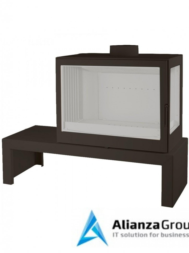 Печь-камин Liseo Castiron LCI 7 GFR Table, стекло справа