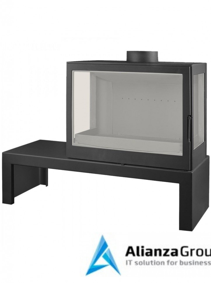Печь-камин Liseo Castiron LCI 7 GFLR Table, два боковых стекла