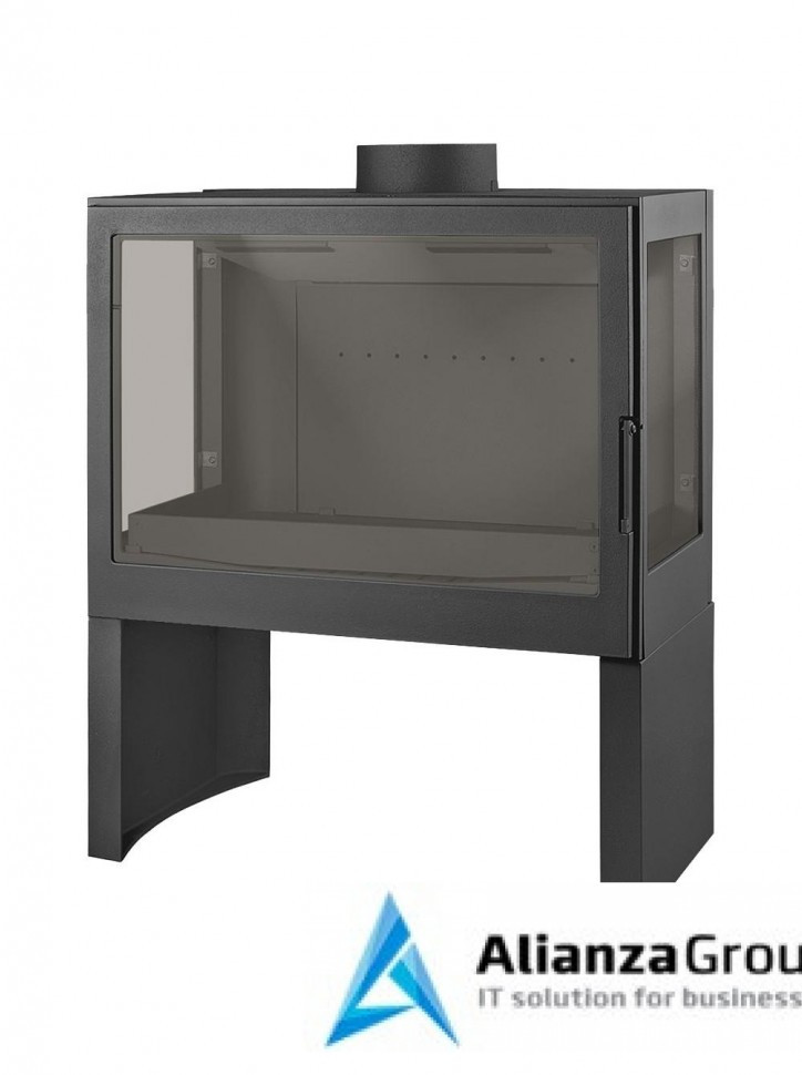 Печь-камин Liseo Castiron LCI 7 GFLR Stove, два боковых стекла