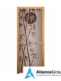 Дверь для бани/сауны LK ДС Сатин Матовая Бамбук 1900х700мм (3 петли)