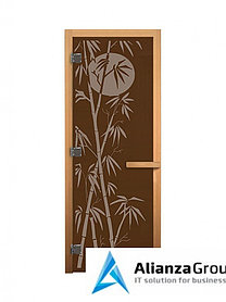 Дверь для бани/сауны LK ДС Бронза Бамбук 1900х700мм (3 петли)