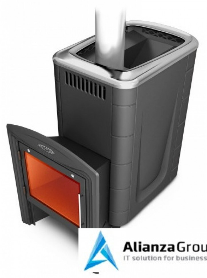 Дровяная печь для бани Термофор Тунгуска 2011 Carbon Витра антрацит
