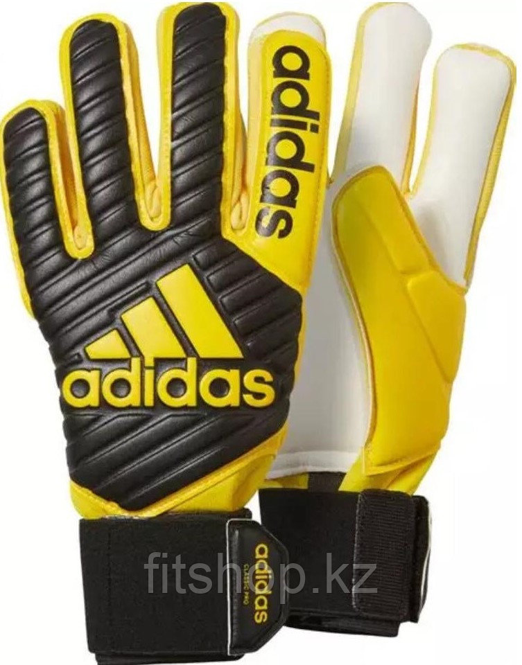 Перчатки вратарские Adidas Predator PRO желтые, синие  размер 7