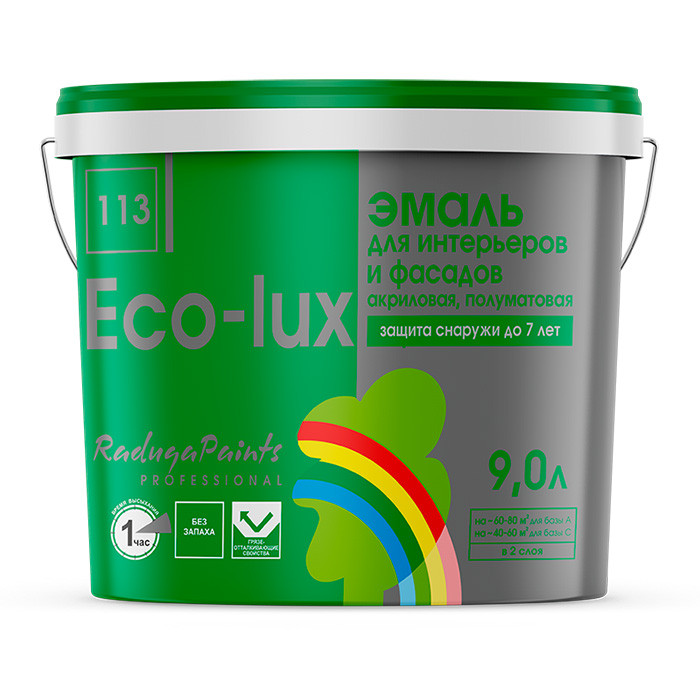 Эмаль для фасадов и интерьеров Радуга Eco-Lux 5