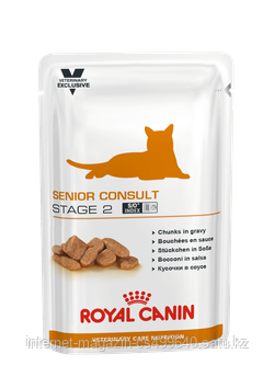 Royal Canin Senior Consult Stage 2 в соусе, влажный корм для котов и кошек старше 7 лет с признаками старения