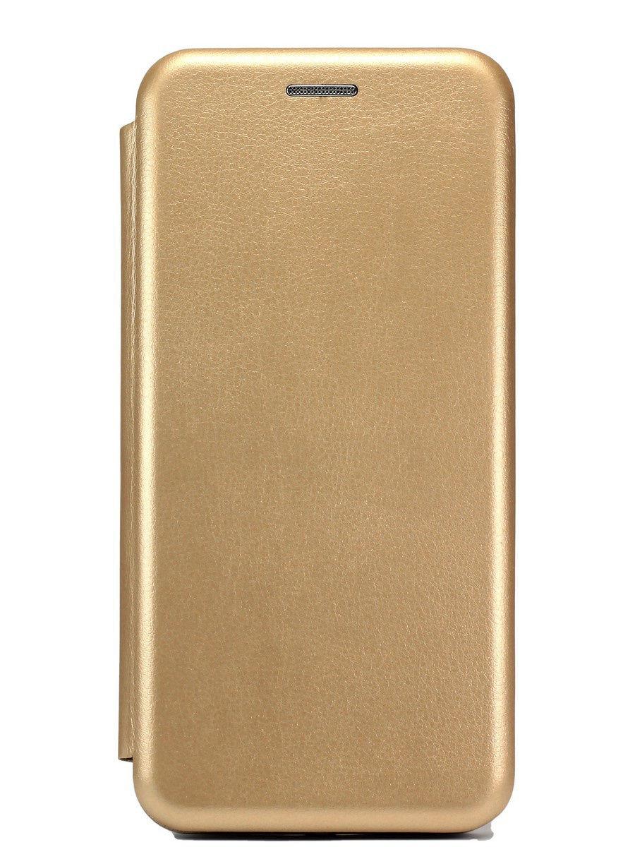 Кожаный книжка-чехол Open case для Samsung Galaxy A01 (Золотистый)
