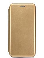Кожаный книжка-чехол Open case для Samsung Galaxy A01 (Золотистый), фото 1