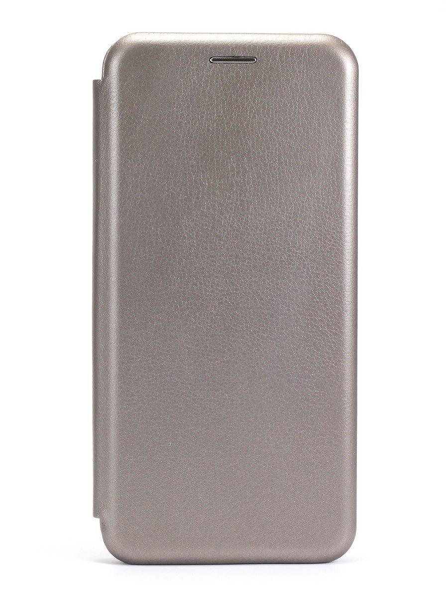 Кожаный книжка-чехол Open case для Samsung Galaxy A01 (Серый)
