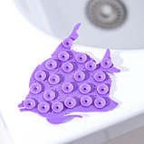 Набор мини-ковриков для ванны «Рыбки», 10×12 см, 4 шт, цвет МИКС, фото 3