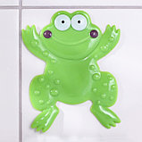 Мини-коврик для ванны Доляна «Лягушонок», 11,5×14 см, цвет зелёный, фото 2