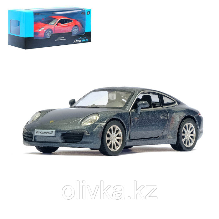 Машина металлическая PORSCHE 911 CARRERA S, 1:32, инерция, цвет серый