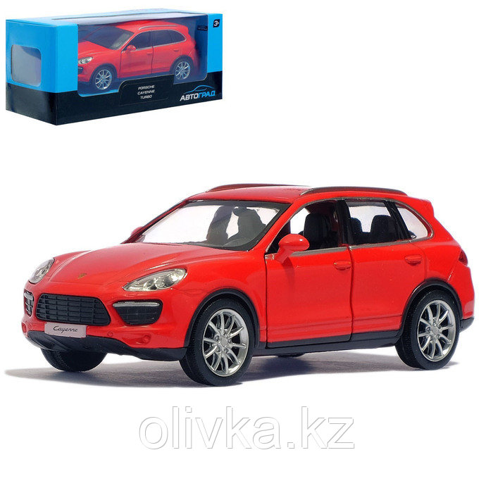 Машина металлическая PORSCHE CAYENNE TURBO, 1:32, инерция, цвет красный