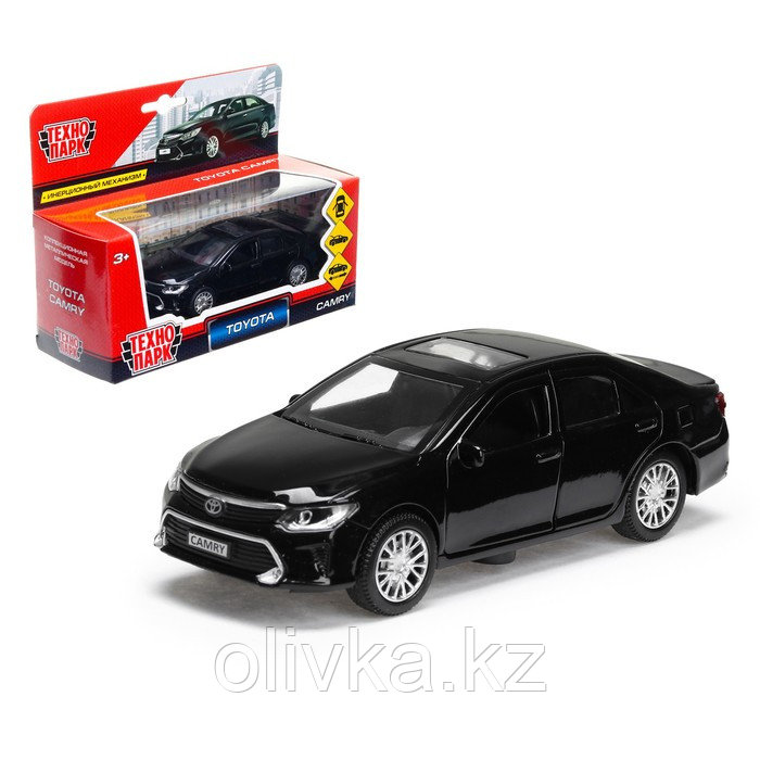 Машина металлическая TOYOTA CAMRY, 12 см открываются двери, инерционная, цвет чёрный