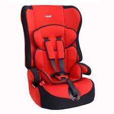 Детское автомобильное кресло SIGER "Прайм ISOFIX" красный, 1-12 лет, 9-36 кг, группа 1/2/3