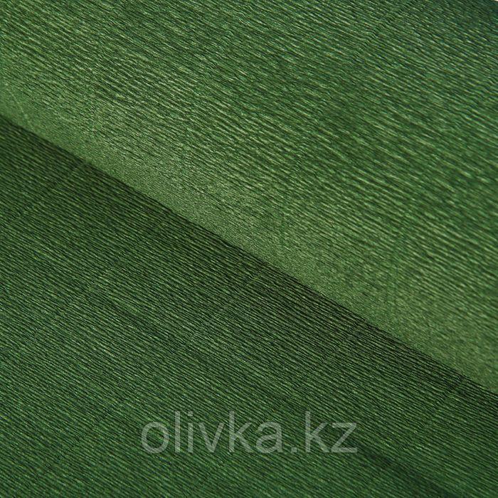 Бумага для упаковок и поделок, гофрированная, темно-зелёная, зеленая, однотонная, двусторонняя, рулон 1 шт., - фото 1 - id-p76892684