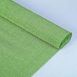 Бумага для упаковок и поделок, гофрированная, нефрит, зелёная, однотонная, двусторонняя, рулон 1 шт., 0,5 х, фото 2
