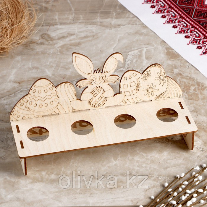Подставка пасхальная для 4 яиц "Христос Воскрес!", 24,5×8×14 см
