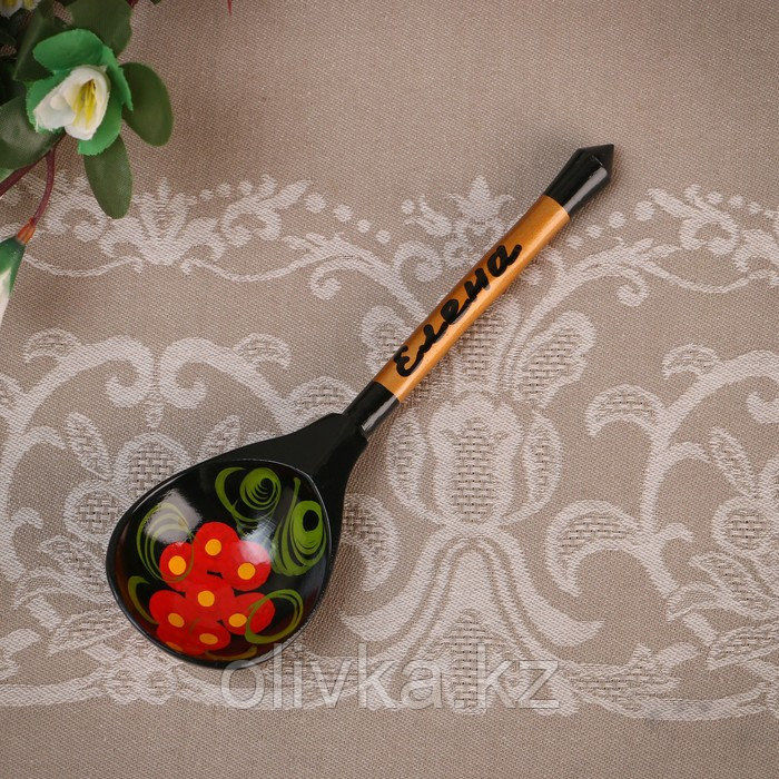Ложка сувенирная, именная "Елена", хохлома
