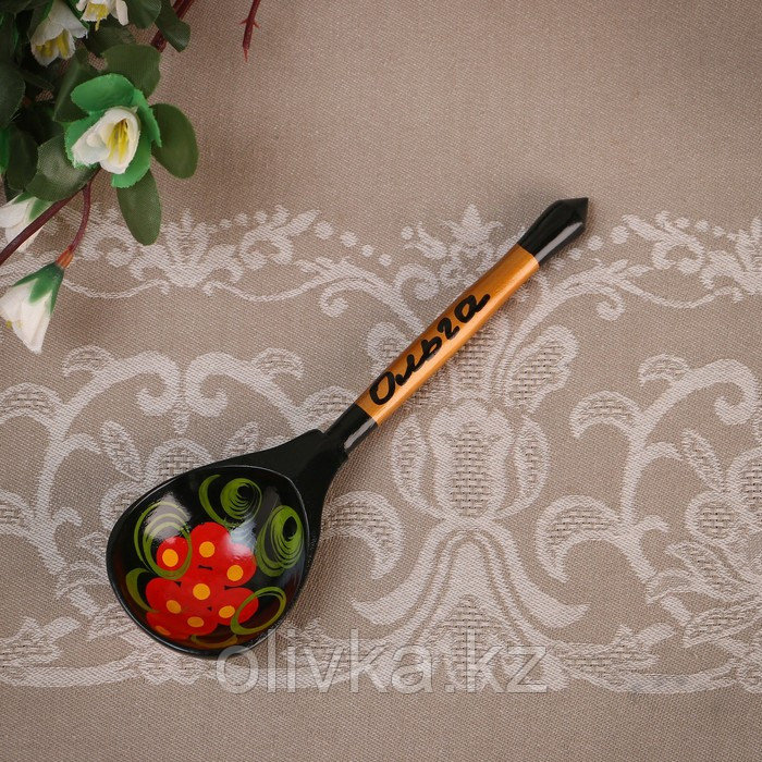 Ложка сувенирная, именная "Ольга", хохлома