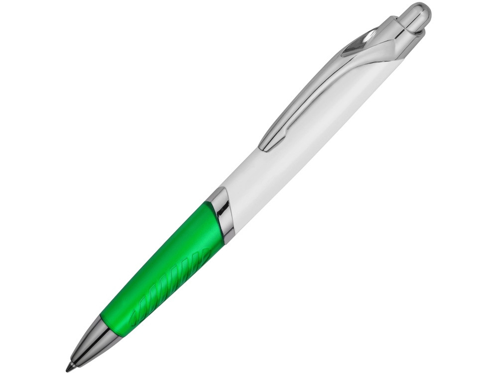 Ручка шариковая Призма, белый/зеленый - фото 1 - id-p76903018