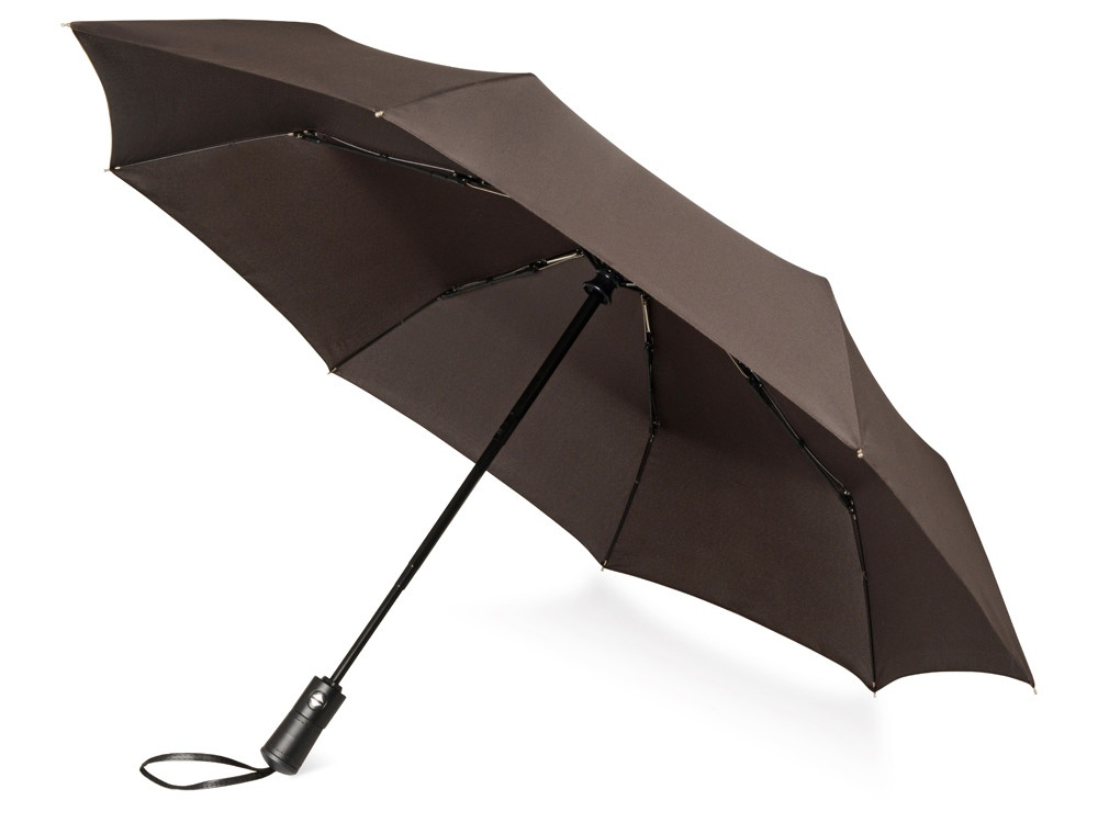 Зонт складной Ontario, автоматический, 3 сложения, с чехлом, коричневый - фото 1 - id-p76908938