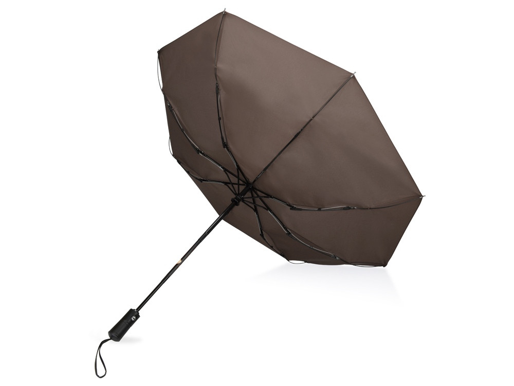 Зонт складной Ontario, автоматический, 3 сложения, с чехлом, коричневый - фото 7 - id-p76908938