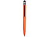 Ручка-стилус металлическая шариковая Poke, оранжевый/черный, фото 2