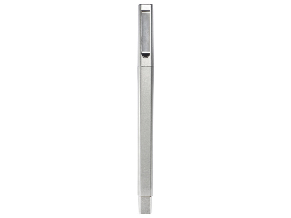 Ручка шариковая пластиковая Quadro, квадратный корпус, серебристый - фото 3 - id-p76909951