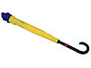 Зонт-трость наоборот Inversa, полуавтомат, темно-синий/желтый, фото 4