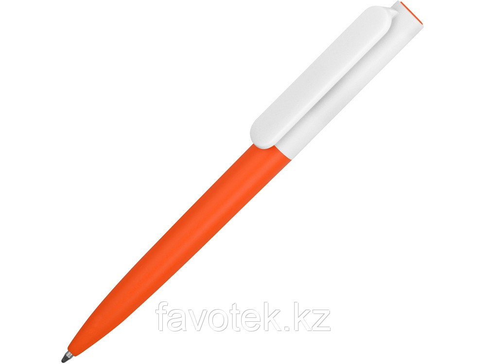 Ручка пластиковая шариковая Umbo BiColor, оранжевый/белый