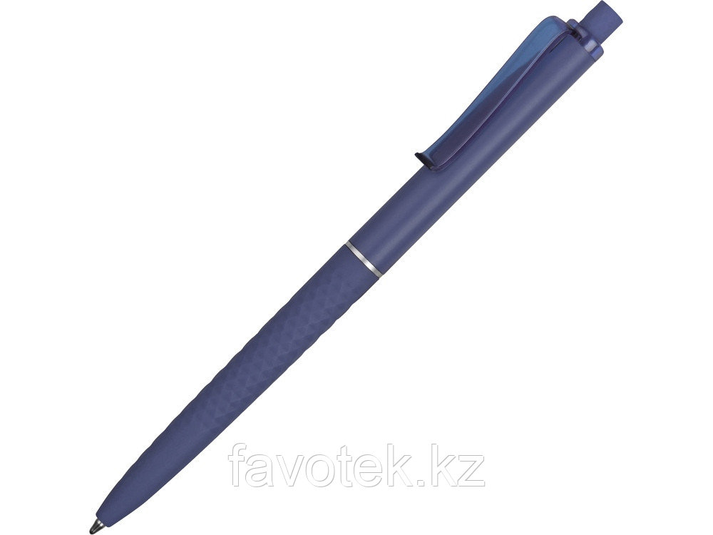 Ручка пластиковая soft-touch шариковая Plane, синий