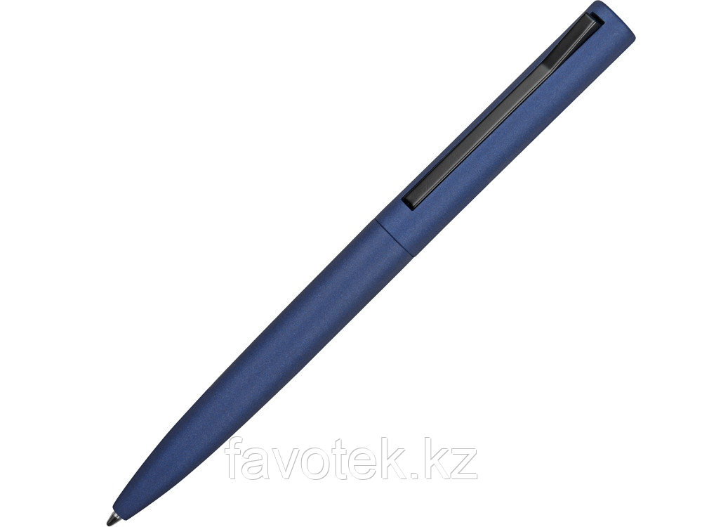 Ручка металлическая шариковая Bevel, синий/черный