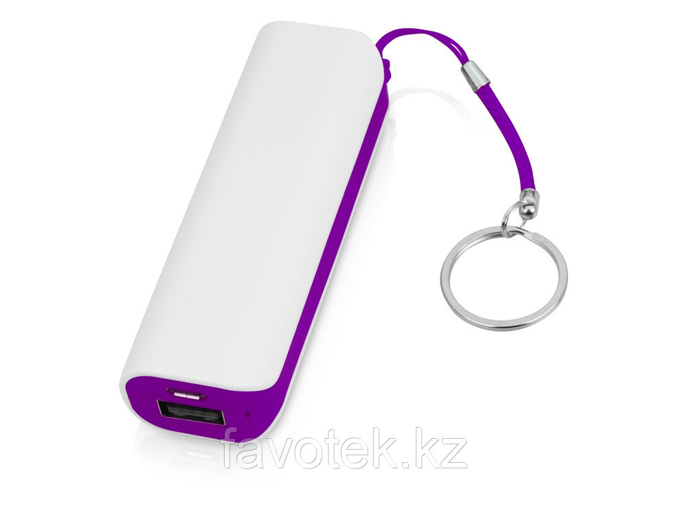 Портативное зарядное устройство (power bank) Basis, 2000 mAh, белый/фиолетовый