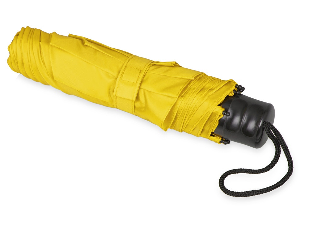 Зонт складной Columbus, механический, 3 сложения, с чехлом, желтый - фото 3 - id-p76908912