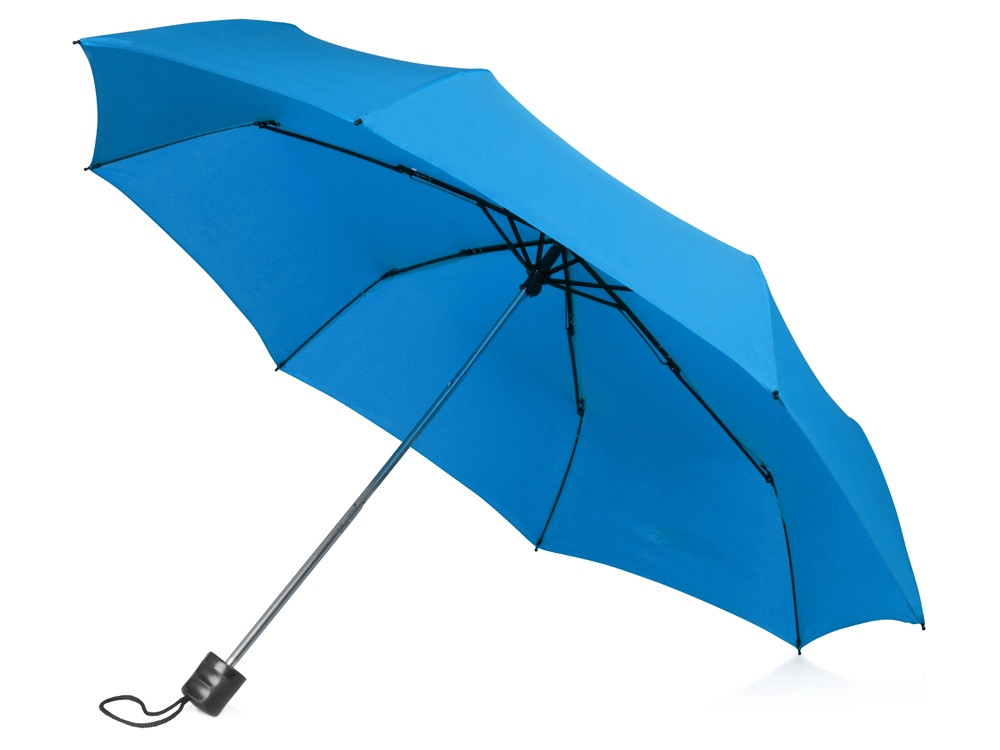 Зонт складной Columbus, механический, 3 сложения, с чехлом, голубой - фото 1 - id-p76908916