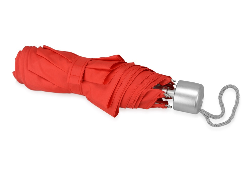 Зонт складной Tempe, механический, 3 сложения, с чехлом, красный - фото 4 - id-p76908918