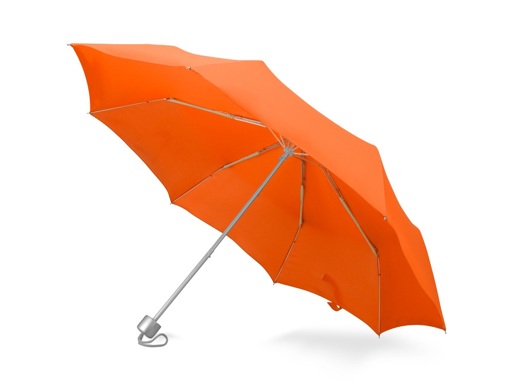 Зонт складной Tempe, механический, 3 сложения, с чехлом, оранжевый