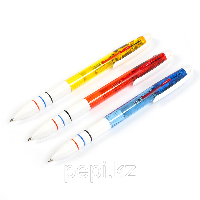 Ручка шариковая, автоматическая, 3-х цветная - фото 1 - id-p76917929