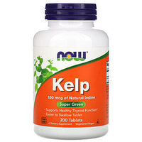 Келп (бурая водоросль)  / NOW - Kelp 150 mcg 200 tabs