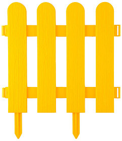 Забор декоративный ШТАКЕТНИК, Grinda, 29х224 см, желтый (422209-Y)