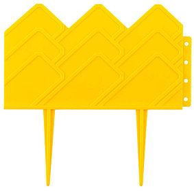 Бордюр декоративный для клумб, Grinda, 14х310 см, желтый (422221-Y)