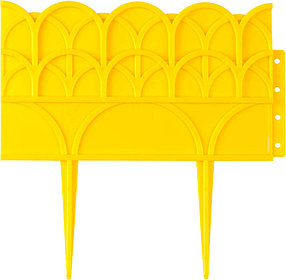 Бордюр декоративный для цветников, Grinda, 14х310 см, желтый (422223-Y)