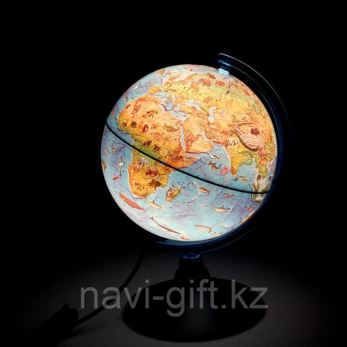 Глoбус зоогеографический, детский «Классик Евро», диаметр 210 мм, с подсветкой - фото 1 - id-p76938381